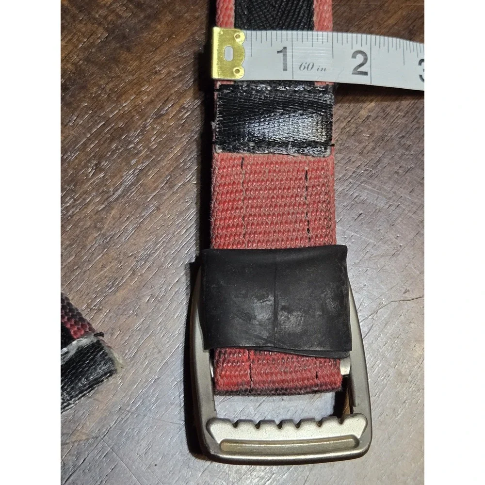 Ladder 34 Recycled Fire Hose Belt Adjustable Red Grip Decommissioned Web Buckle